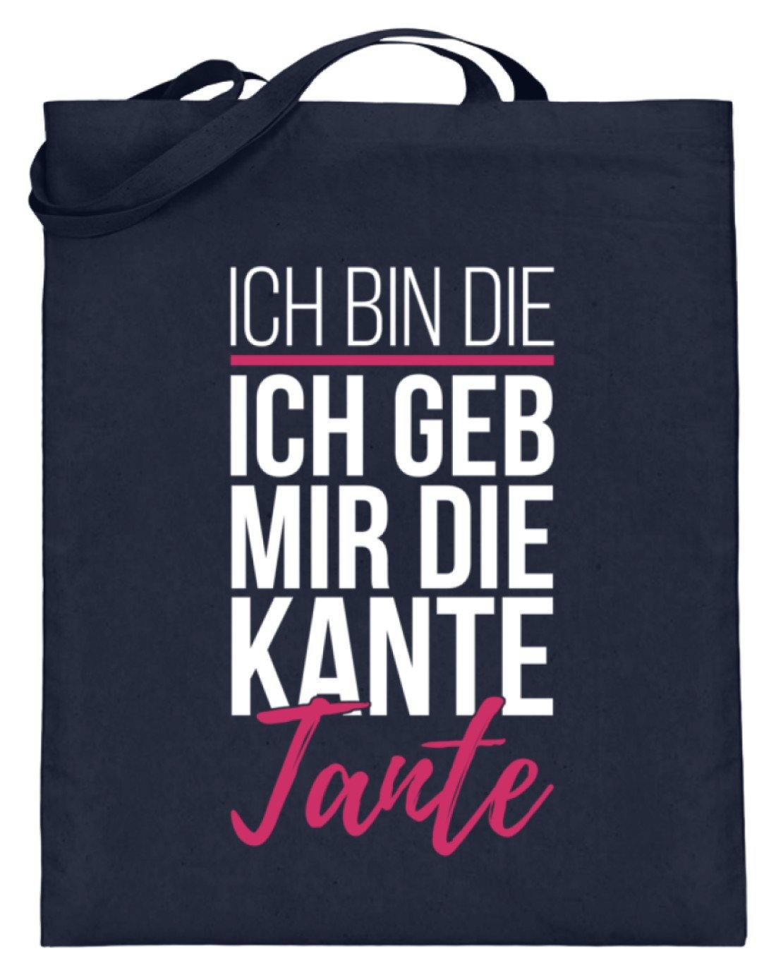 Kante Tante - Words on Shirts  - Jutebeutel (mit langen Henkeln)