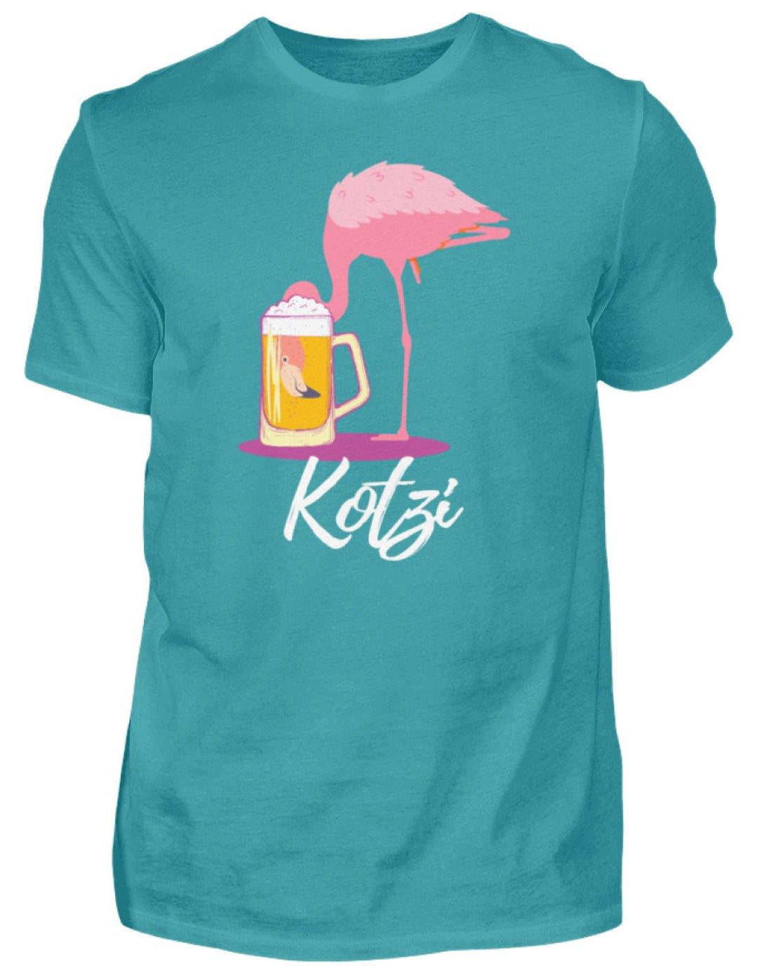 Flamingo Kotzi - Words on Shirt  - Herren Shirt - Words on Shirts Sag es mit dem Mittelfinger Shirts Hoodies Sweatshirt Taschen Gymsack Spruch Sprüche Statement