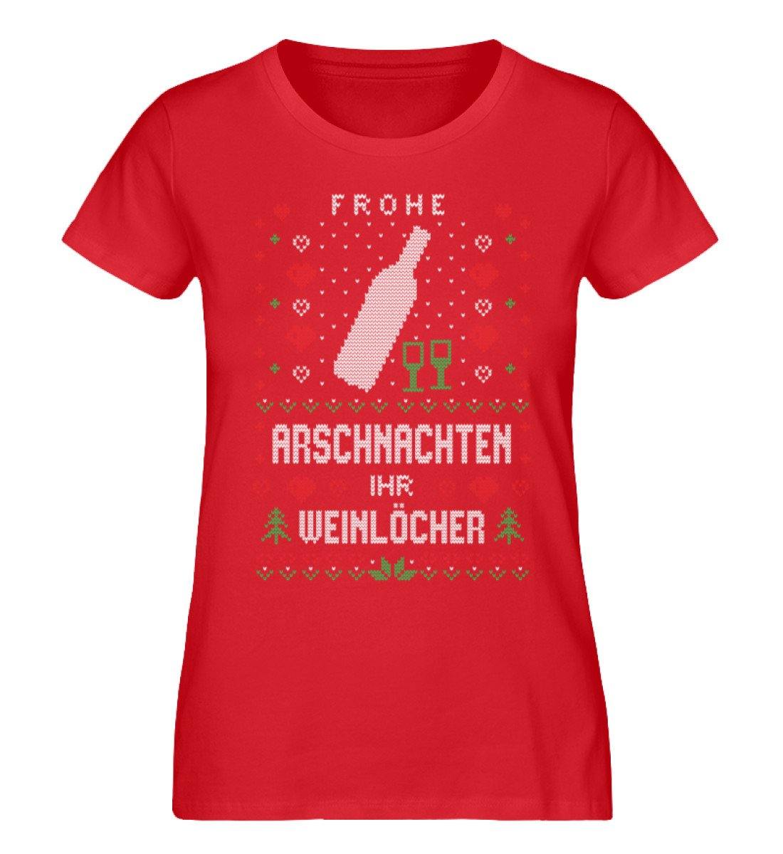 Frohe Arschnachten - Weinlöcher 2020  - Damen Premium Organic Shirt