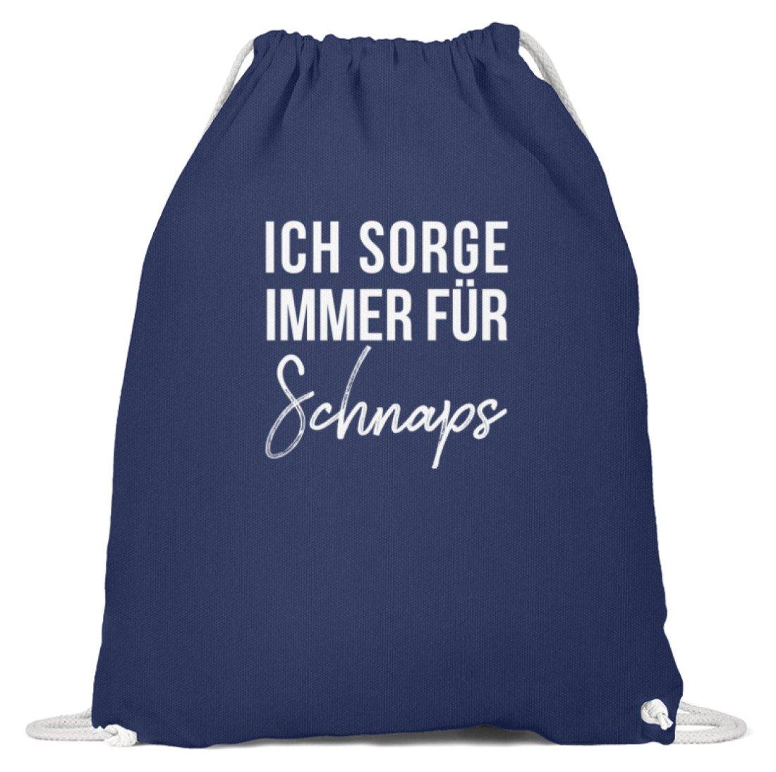 Ich sorge immer für Schnaps - Words on Shirt  - Baumwoll Gymsac