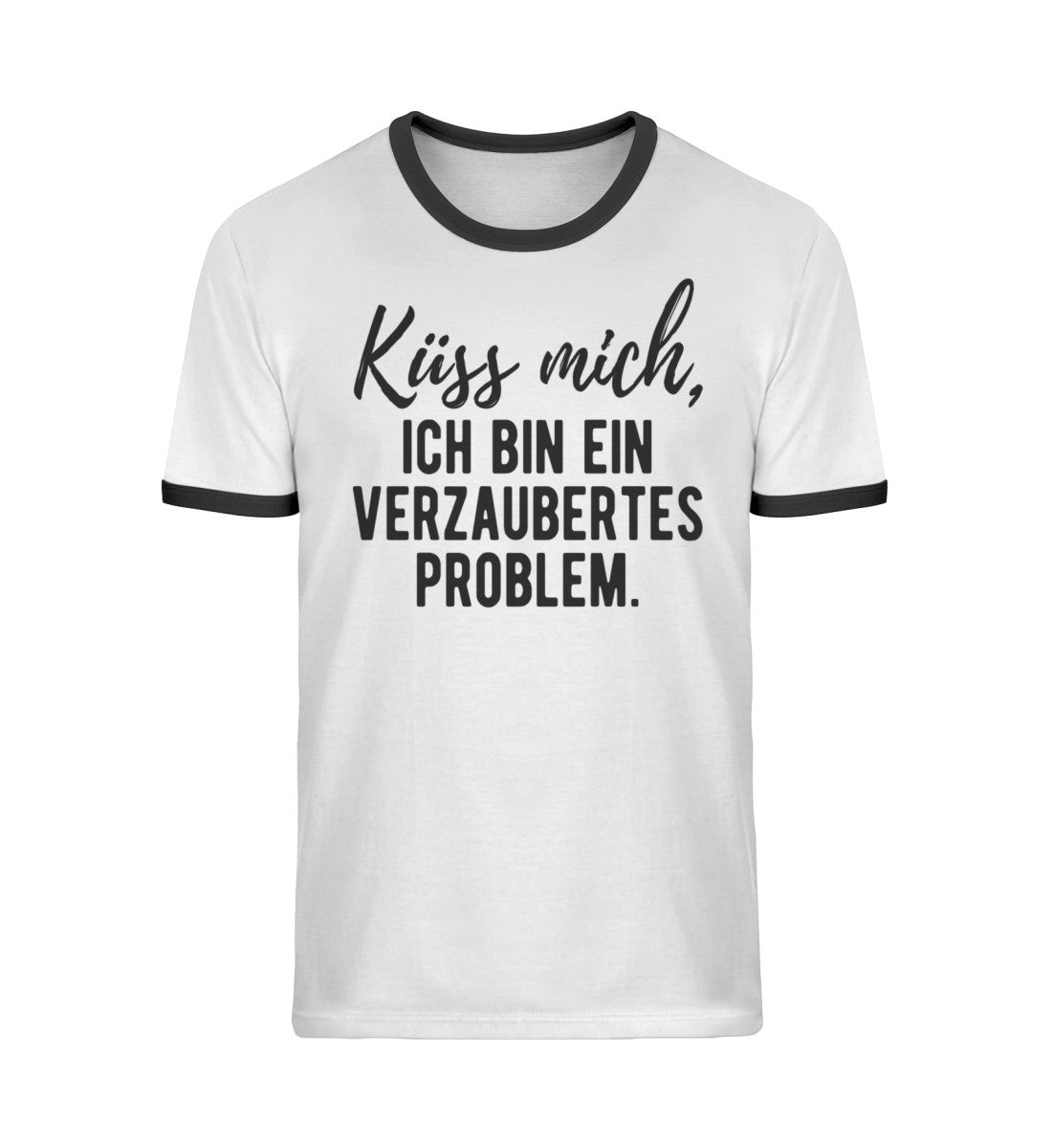 Küss mich - verzaubertes Problem  - Unisex Organic Ringer T-Shirt