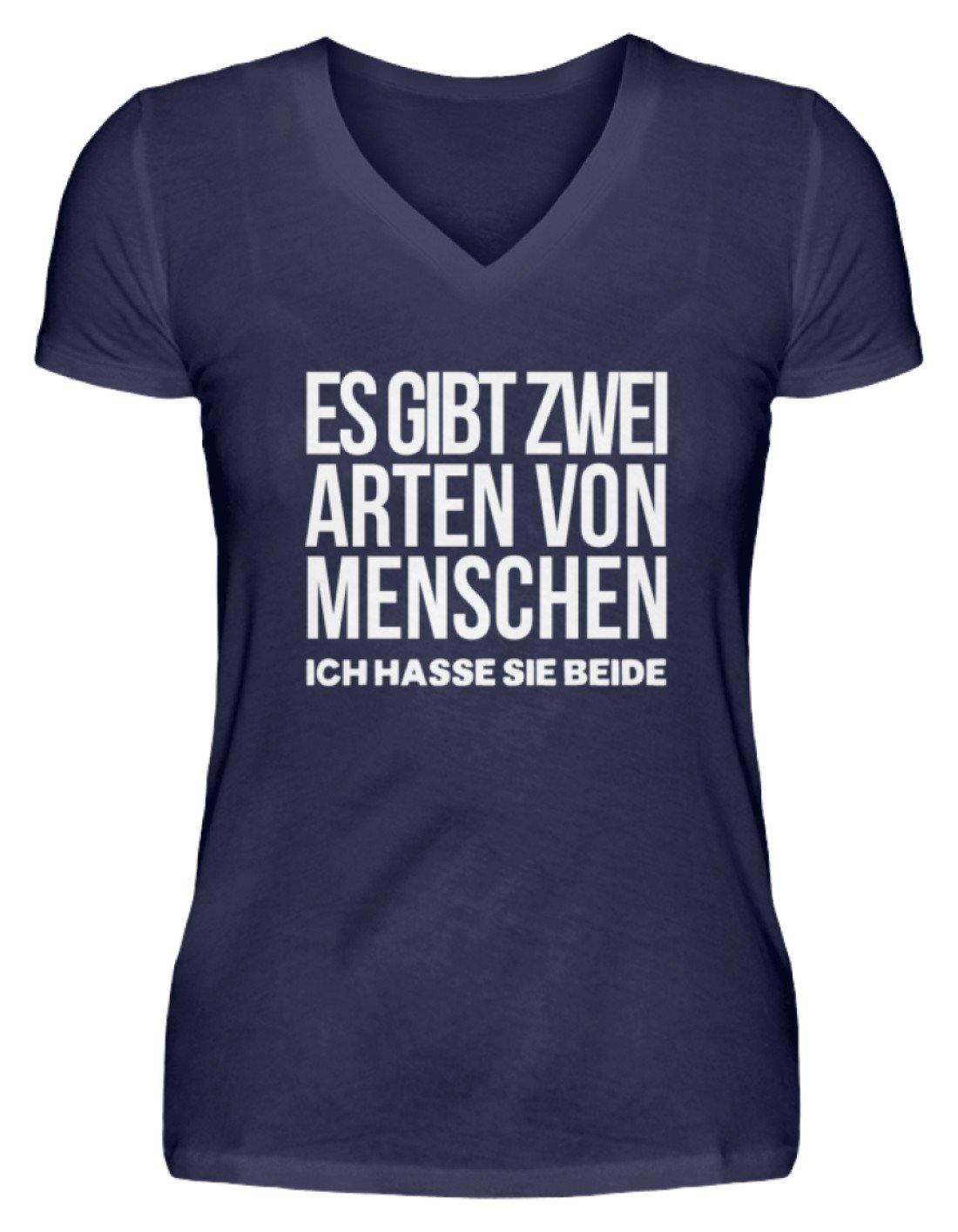 2 Arten Menschen - Words on Shirts  - V-Neck Damenshirt
