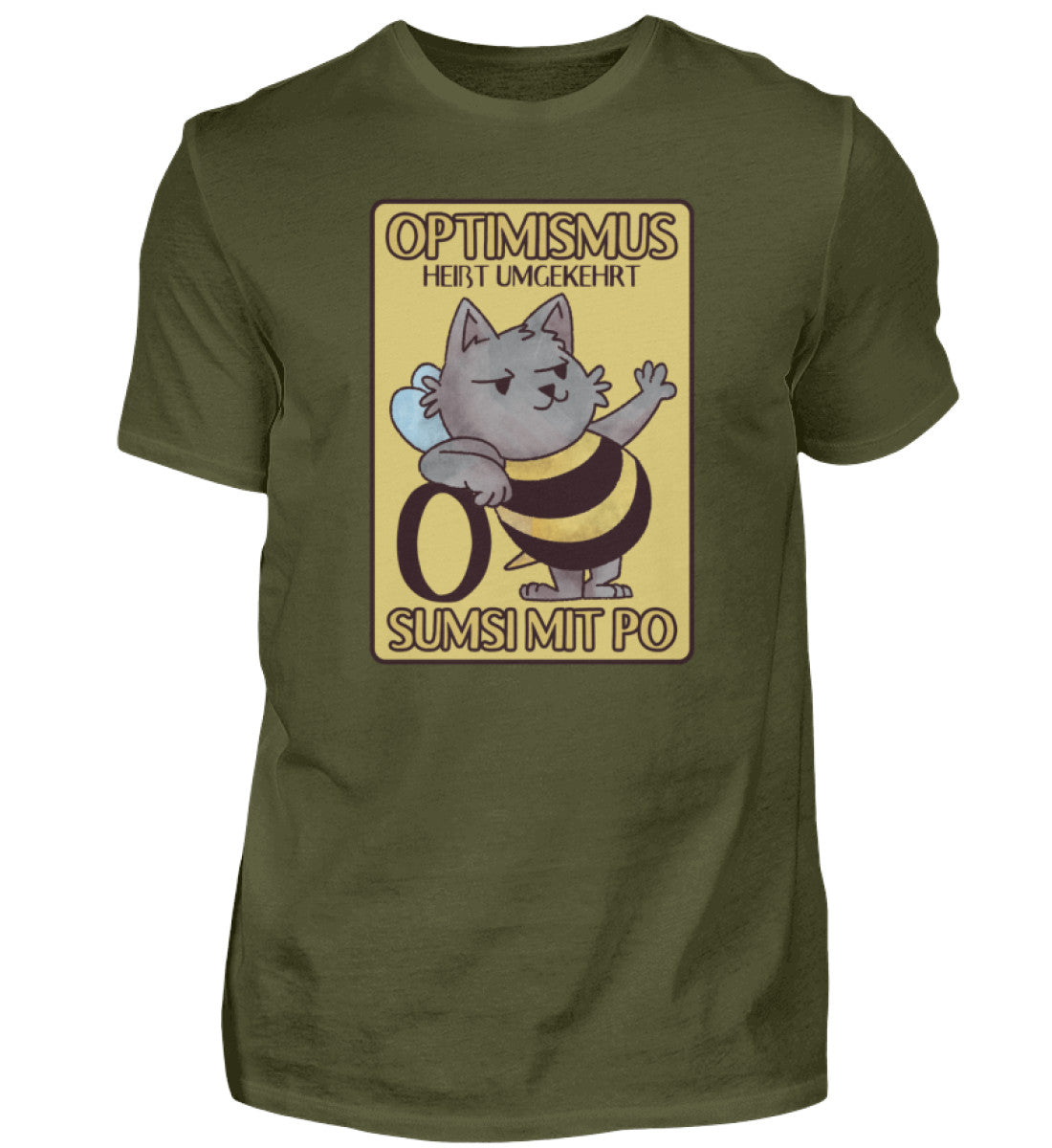 Optimismus heißt umgekehrt Sumsi mit Po  - Herren Shirt