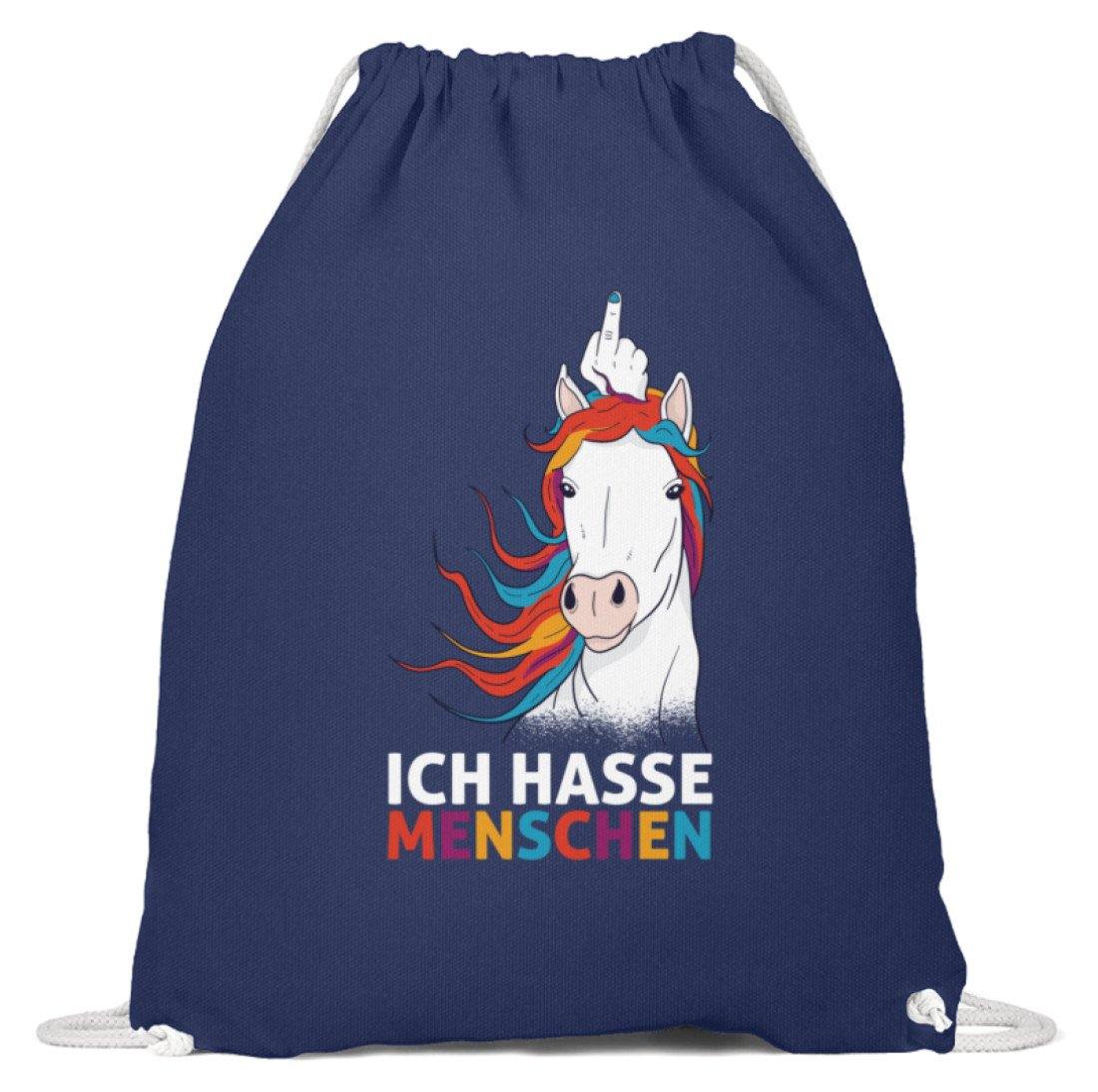 Ich hasse Menschen - Words on Shirts  - Baumwoll Gymsac