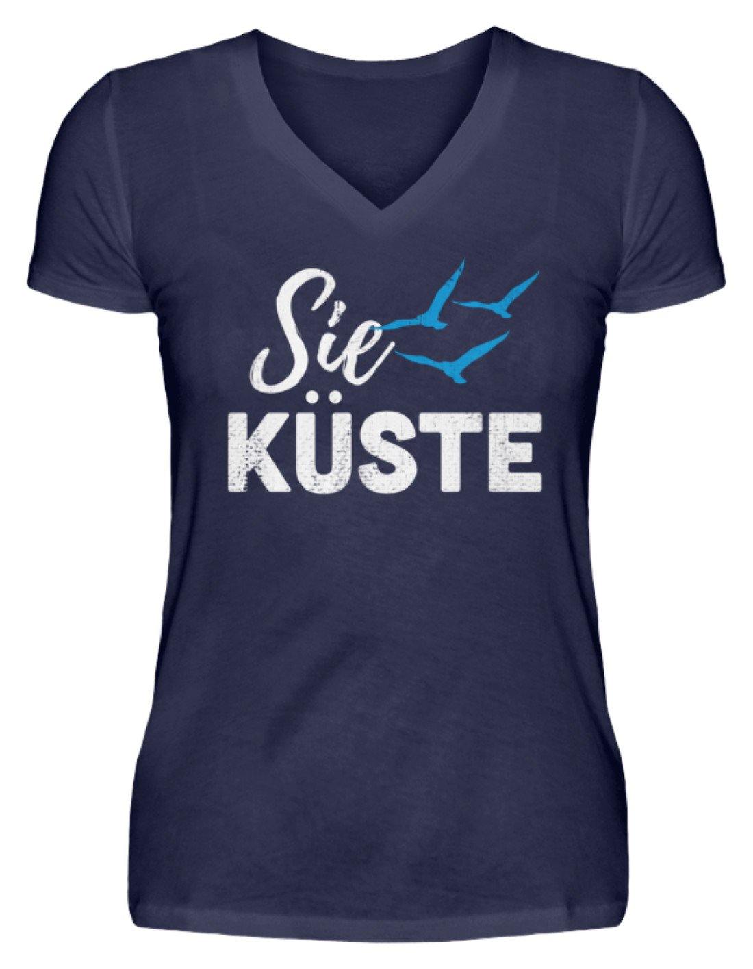 Die Küste - Norddeutsch  - V-Neck Damenshirt