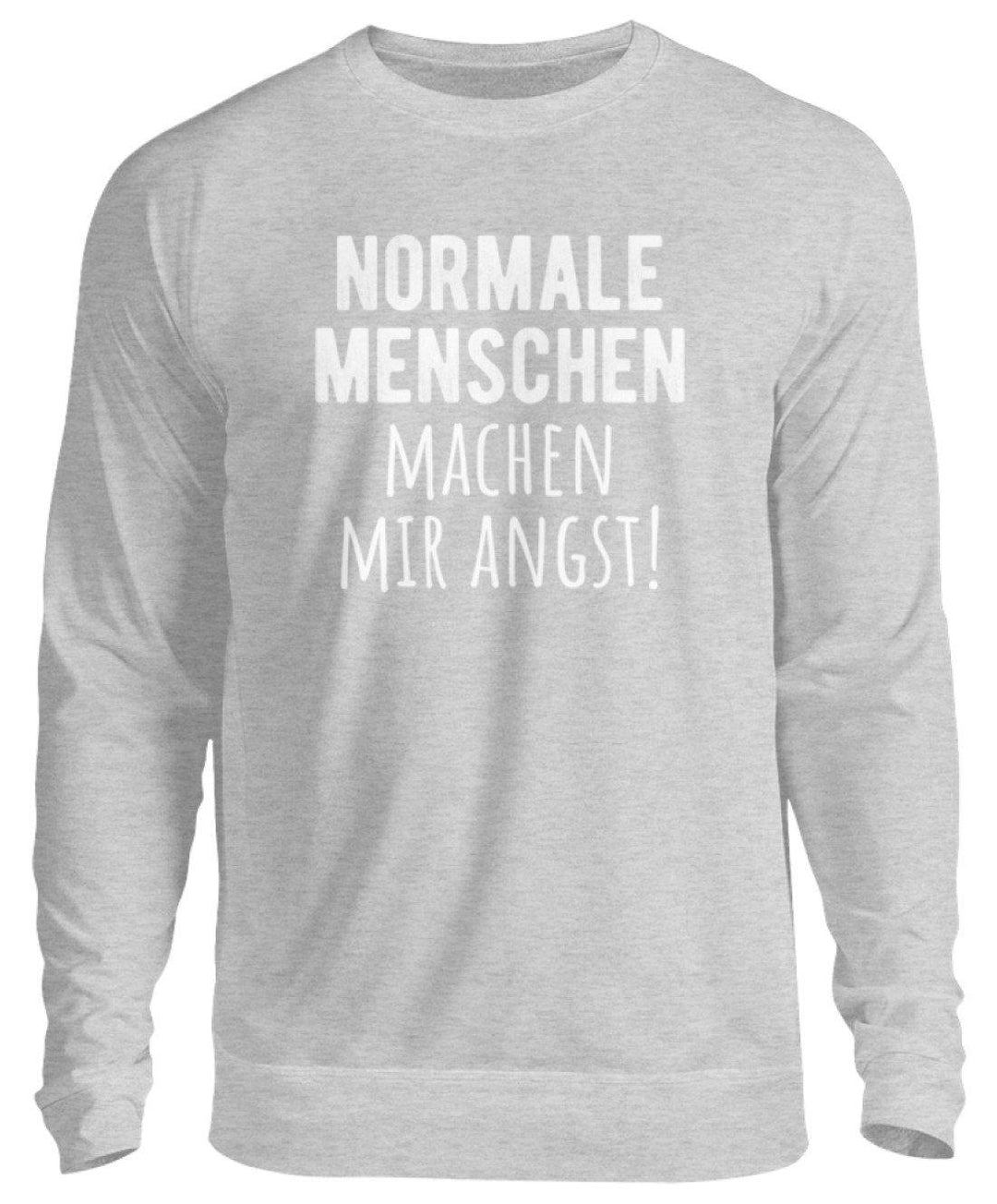 Normale Menschen - Words on Shirts  - Unisex Pullover - Words on Shirts Sag es mit dem Mittelfinger Shirts Hoodies Sweatshirt Taschen Gymsack Spruch Sprüche Statement