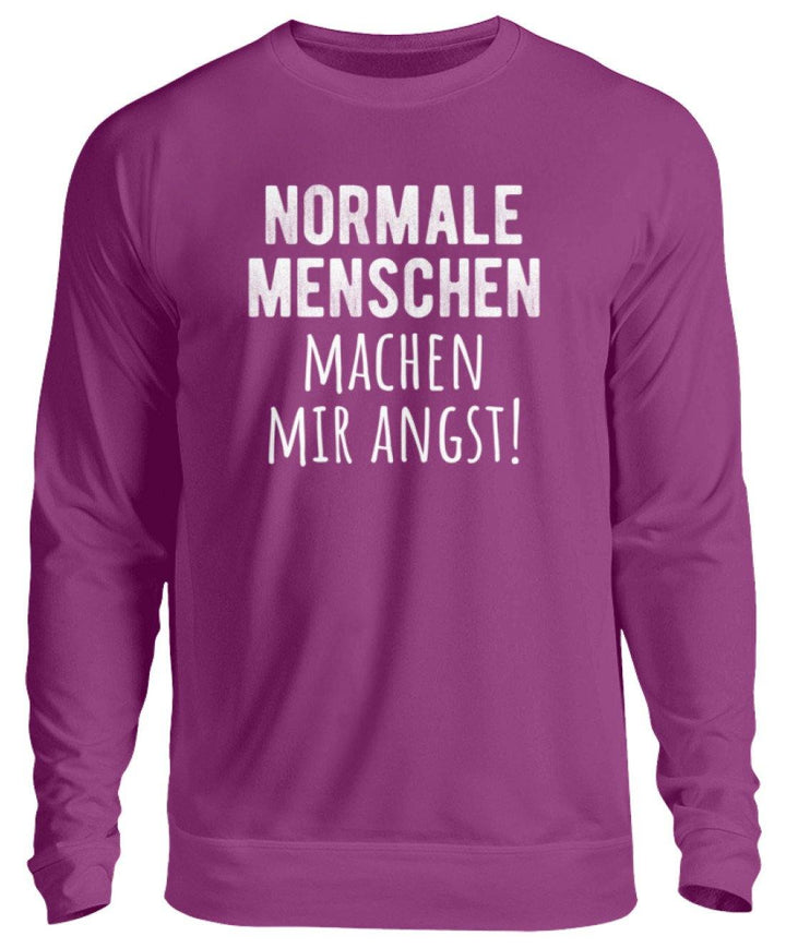 Normale Menschen - Words on Shirts  - Unisex Pullover - Words on Shirts Sag es mit dem Mittelfinger Shirts Hoodies Sweatshirt Taschen Gymsack Spruch Sprüche Statement