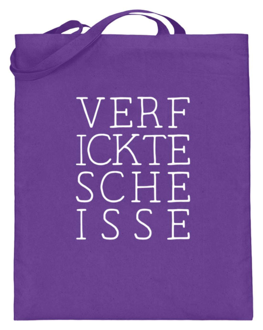 Verf ickte sche isse - Words on Shirts  - Jutebeutel (mit langen Henkeln) - Words on Shirts Sag es mit dem Mittelfinger Shirts Hoodies Sweatshirt Taschen Gymsack Spruch Sprüche Statement