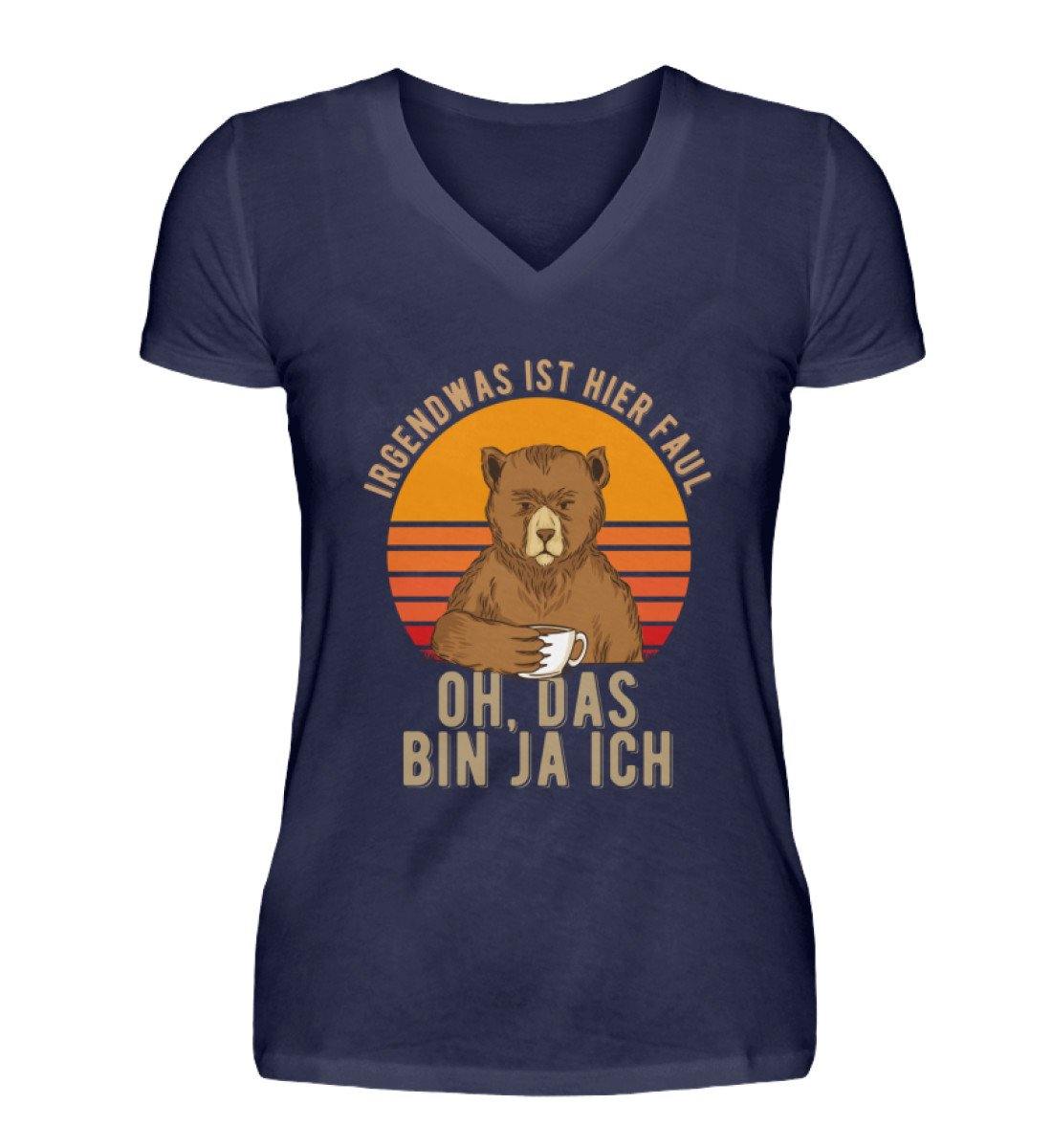 Irgendwas ist hier faul. Das bin ja ich.  - V-Neck Damenshirt