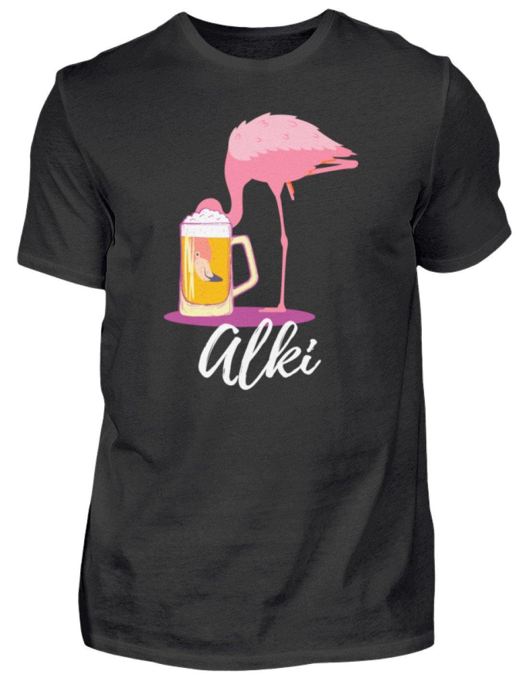 Flamingo Alki - Words on Shirt  - Herren Shirt - Words on Shirts Sag es mit dem Mittelfinger Shirts Hoodies Sweatshirt Taschen Gymsack Spruch Sprüche Statement