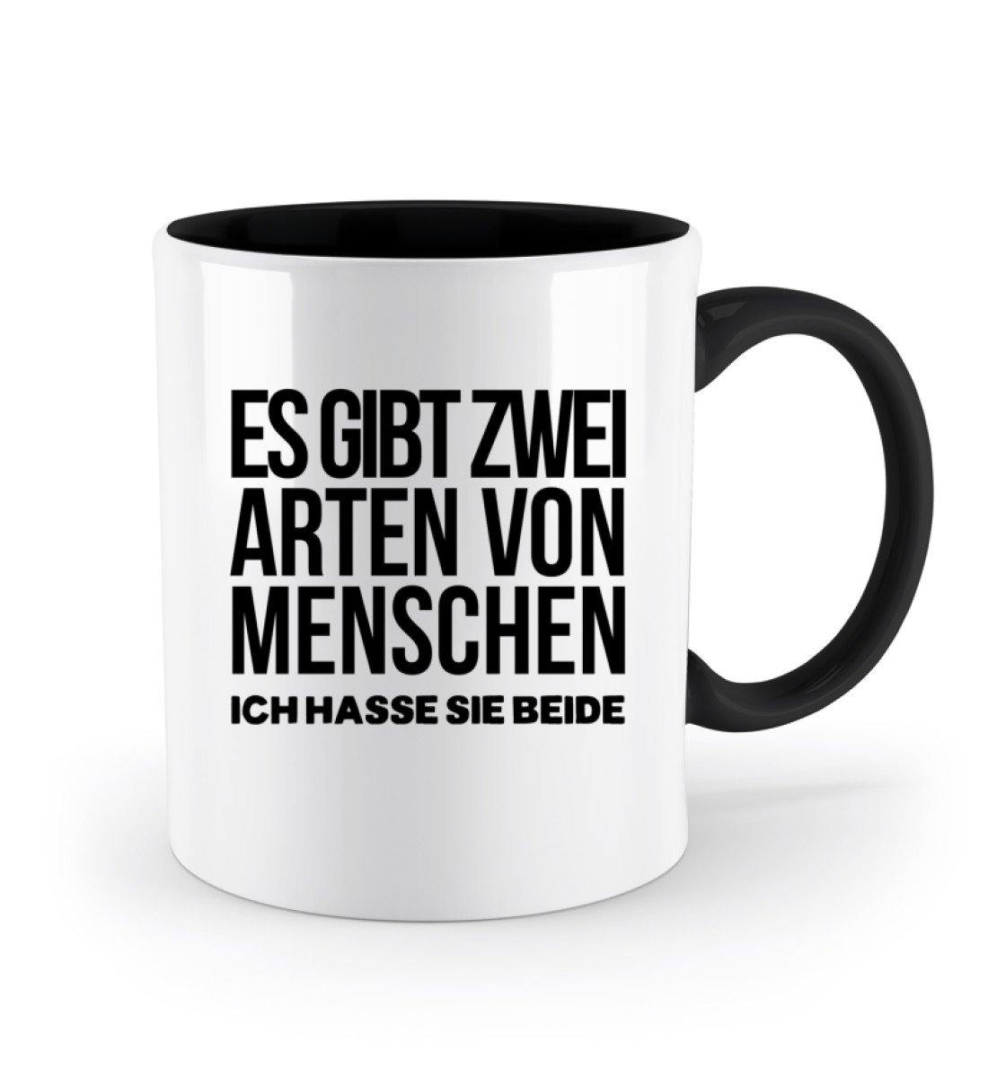 Zwei Arten von Menschen Hasse beide  - Zweifarbige Tasse