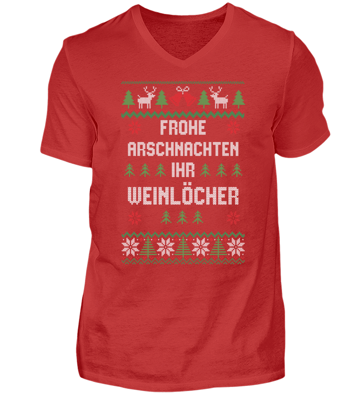 Frohe Arschnachten - Words on Shirts  - Herren Shirt - Words on Shirts - kuhle klamotten - coole klamotten