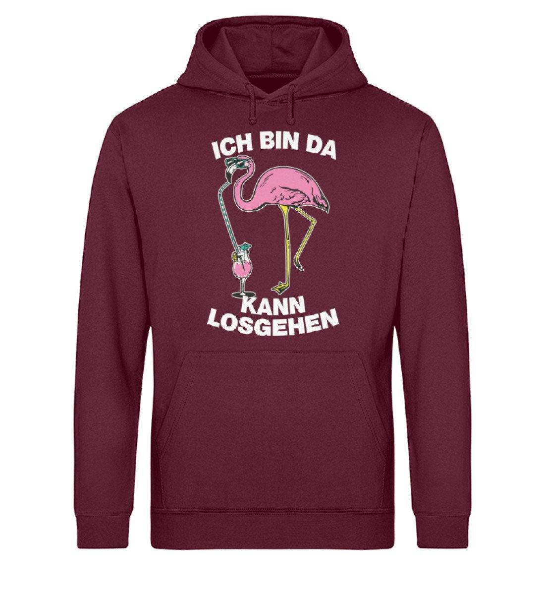 Ich bin da, kann losgehen - Flamingo  - Unisex Organic Hoodie