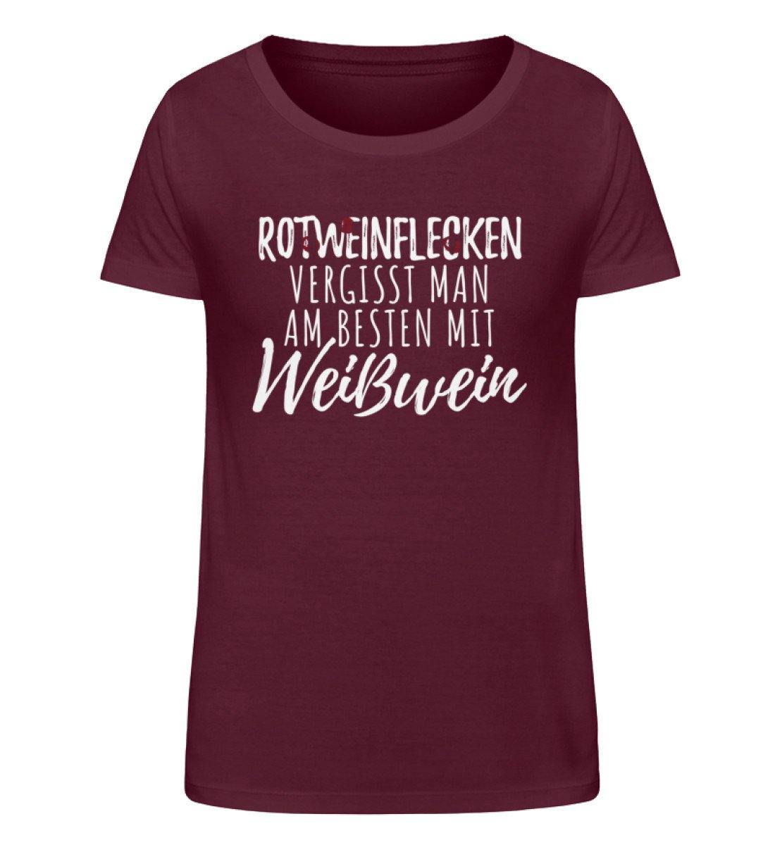 Rotweinflecken vergisst man mit Weißwein  - Damen Organic Shirt