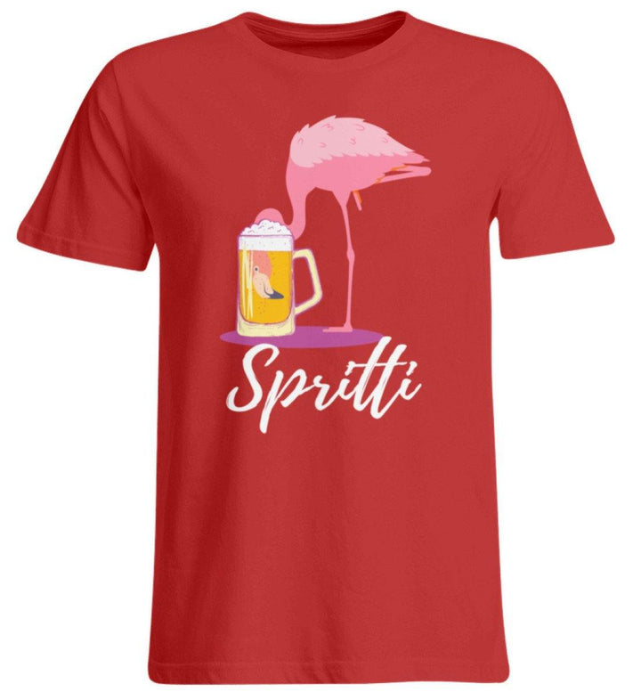 Flamingo Spritti - Words on Shirt  - Übergrößenshirt - Words on Shirts Sag es mit dem Mittelfinger Shirts Hoodies Sweatshirt Taschen Gymsack Spruch Sprüche Statement