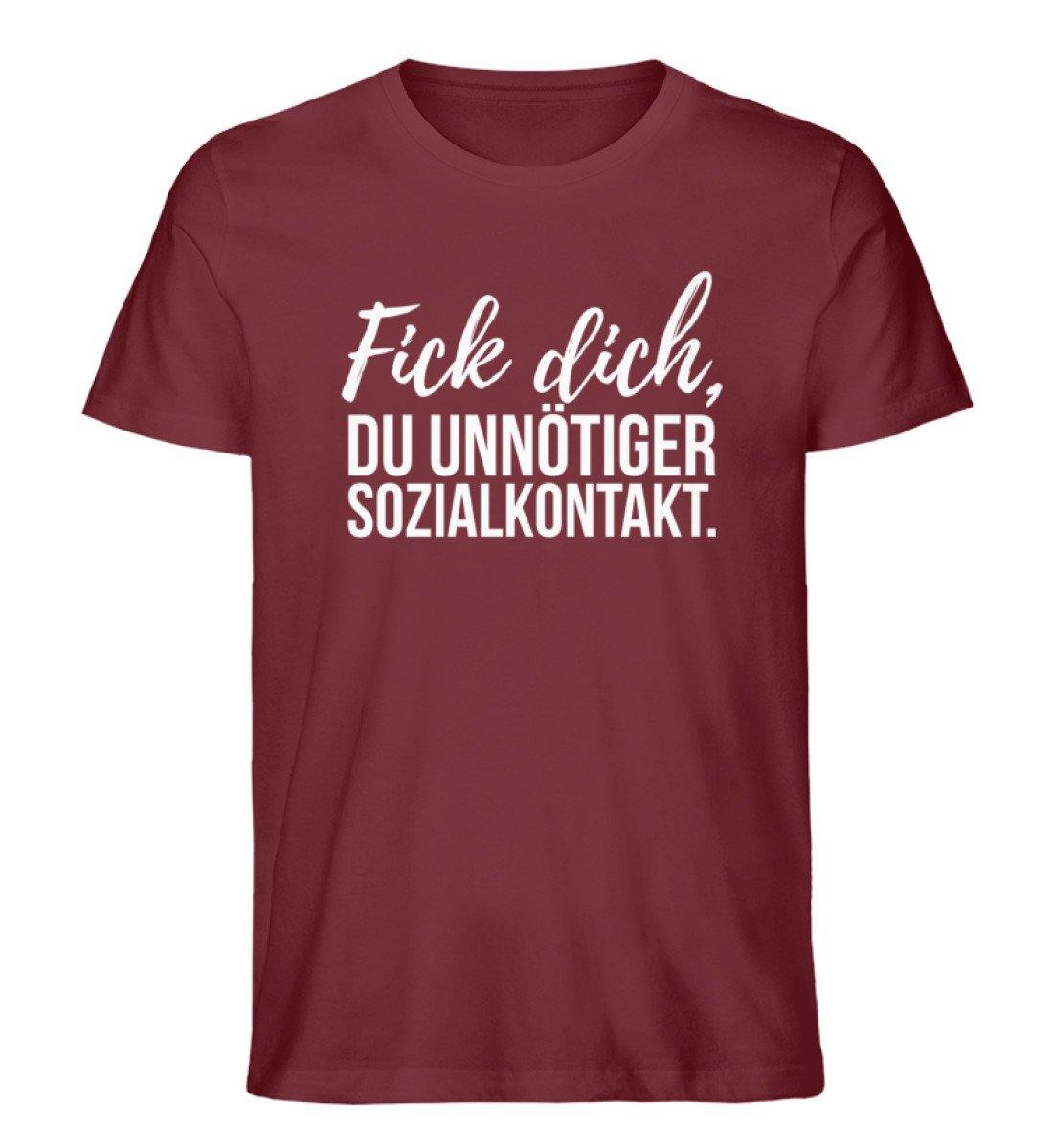 F!ck dich, du unnötiger Sozialkontakt  - Herren Premium Organic Shirt