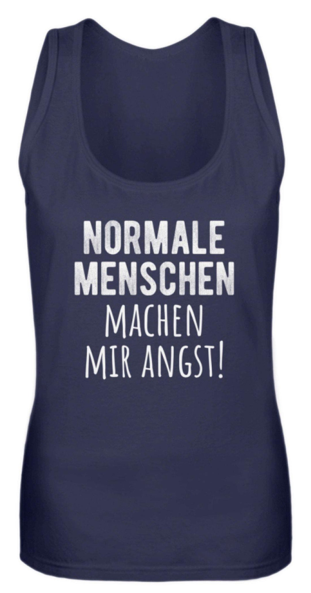 Normale Menschen - Words on Shirts  - Frauen Tanktop - Words on Shirts Sag es mit dem Mittelfinger Shirts Hoodies Sweatshirt Taschen Gymsack Spruch Sprüche Statement