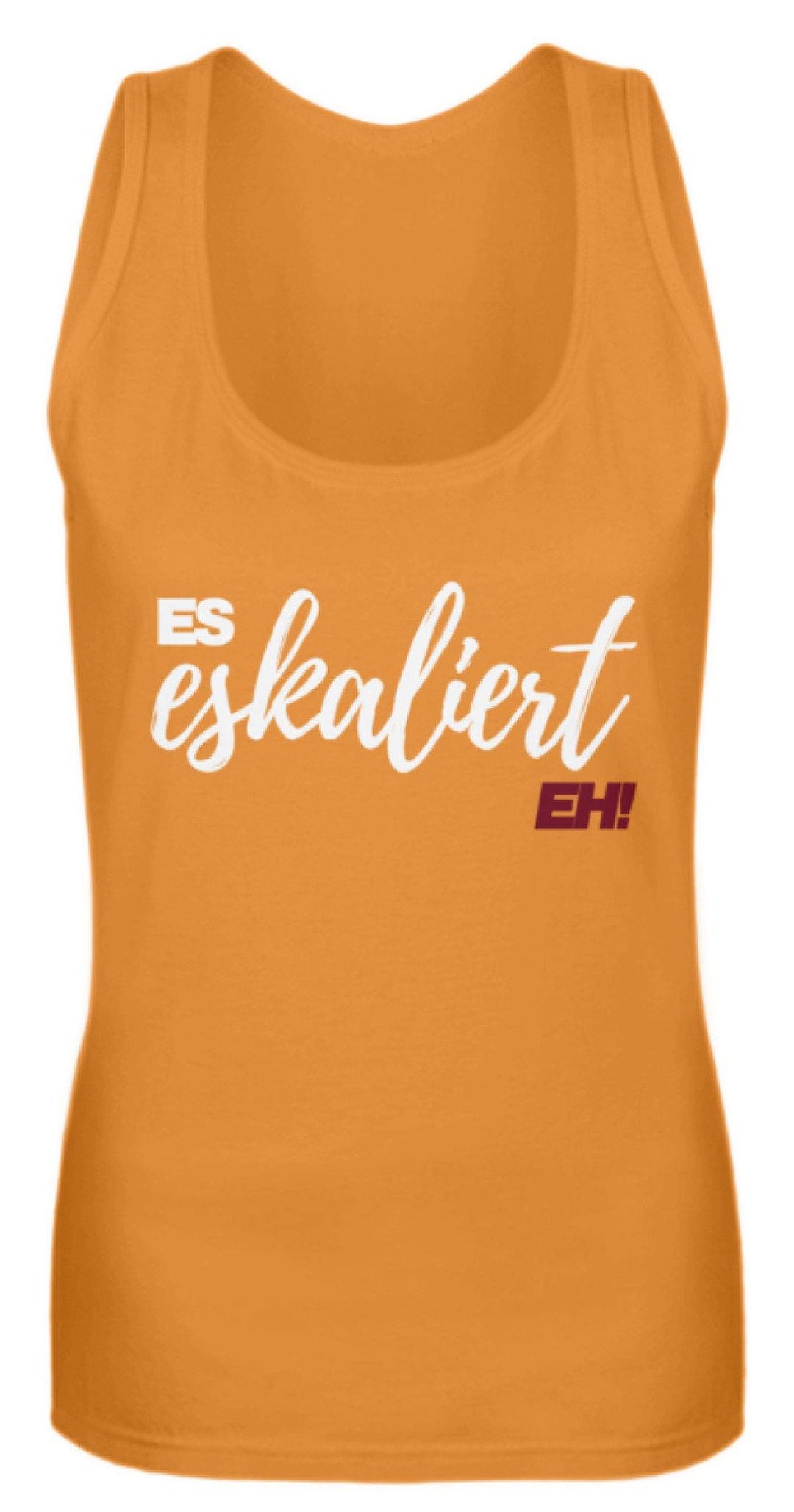 Es Eskaliert Eh - Words on Shirts (1)  - Frauen Tanktop - Words on Shirts Sag es mit dem Mittelfinger Shirts Hoodies Sweatshirt Taschen Gymsack Spruch Sprüche Statement