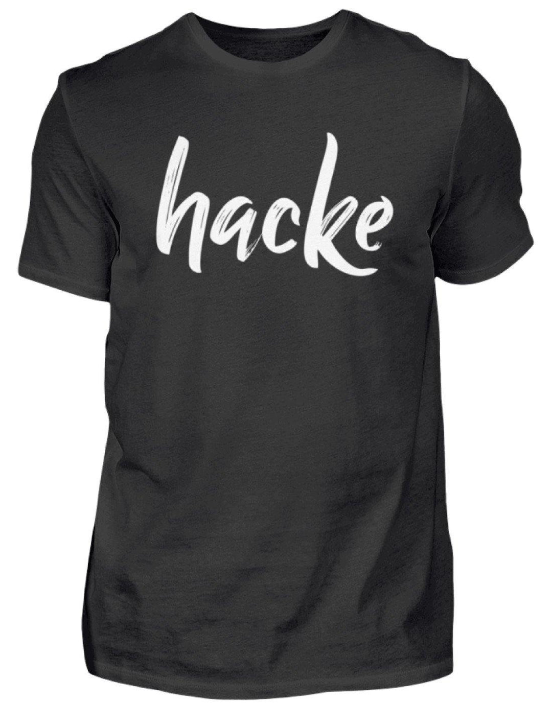 hacke Shirt  - Herren Shirt - Words on Shirts Sag es mit dem Mittelfinger Shirts Hoodies Sweatshirt Taschen Gymsack Spruch Sprüche Statement