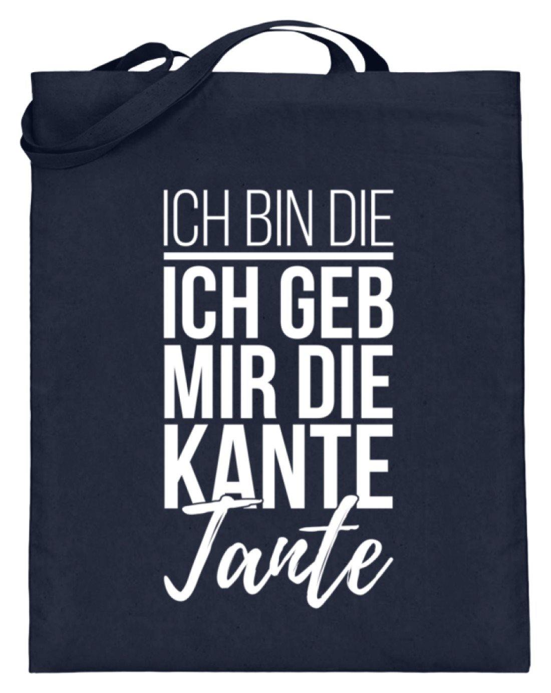 Kante Tante - Words on Shirts  - Jutebeutel (mit langen Henkeln)