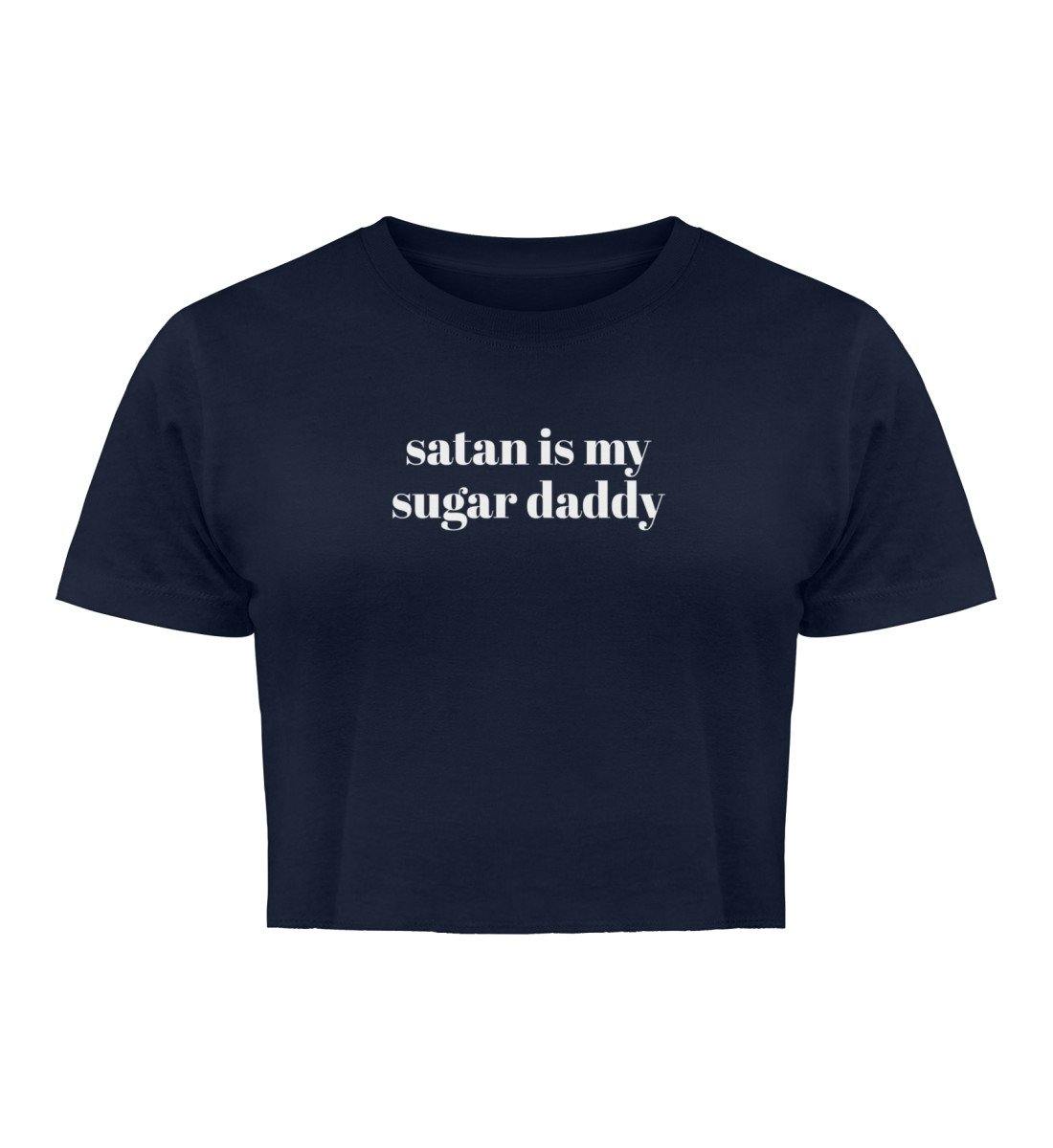 Satan is my sugar daddy - Crop  - Damen Organic Crop Top