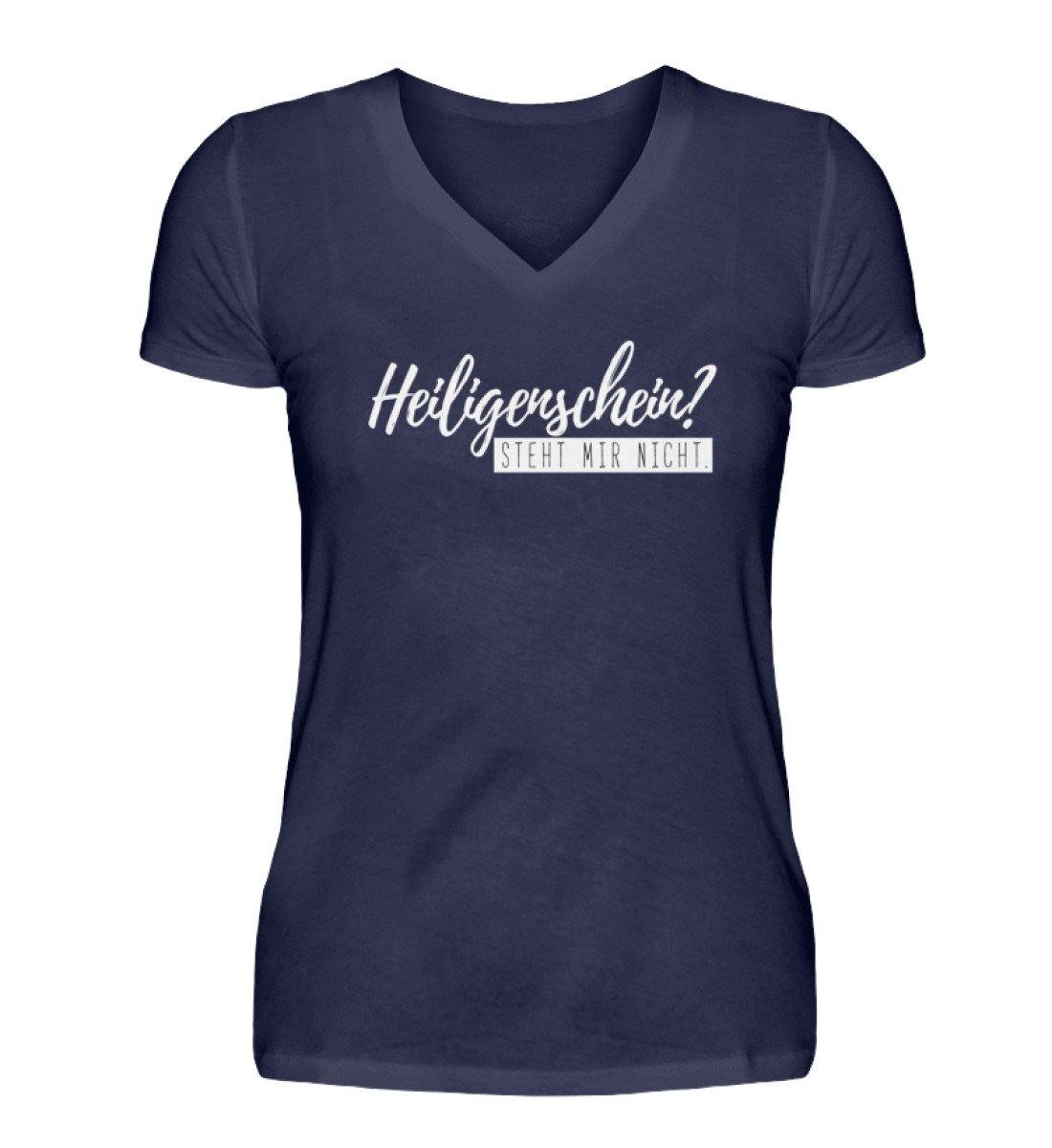 Heiligenschein? Steht mir nicht.  - V-Neck Damenshirt