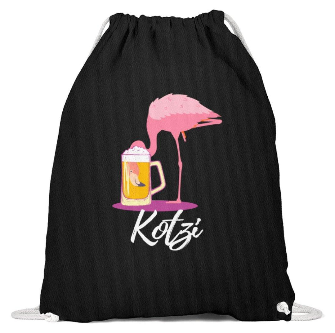 Flamingo Kotzi - Words on Shirt  - Baumwoll Gymsac - Words on Shirts Sag es mit dem Mittelfinger Shirts Hoodies Sweatshirt Taschen Gymsack Spruch Sprüche Statement