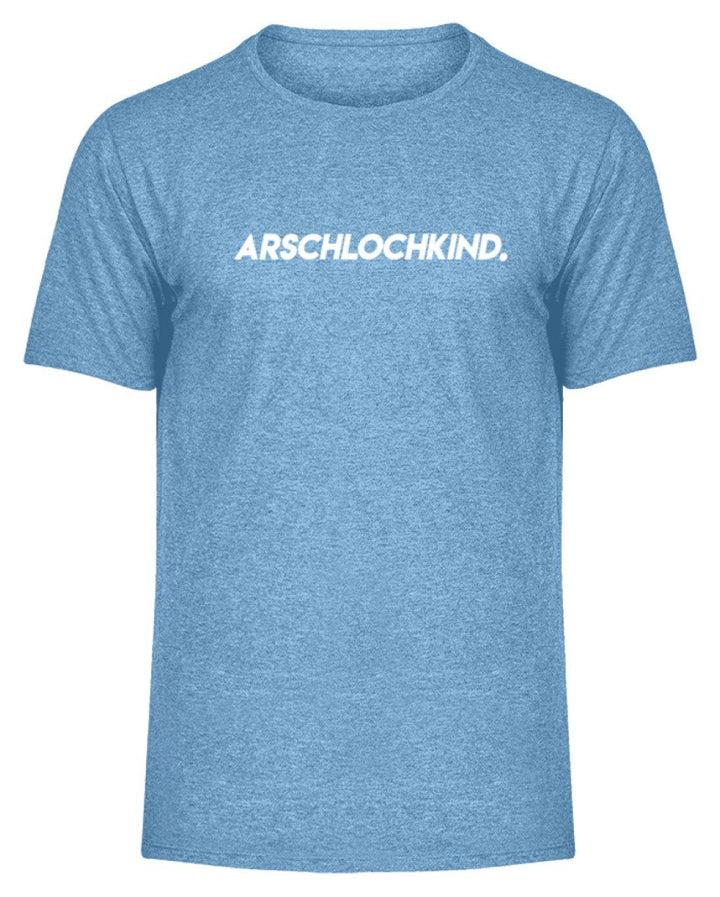 Arschlochkind.  - Herren Melange Shirt - Words on Shirts