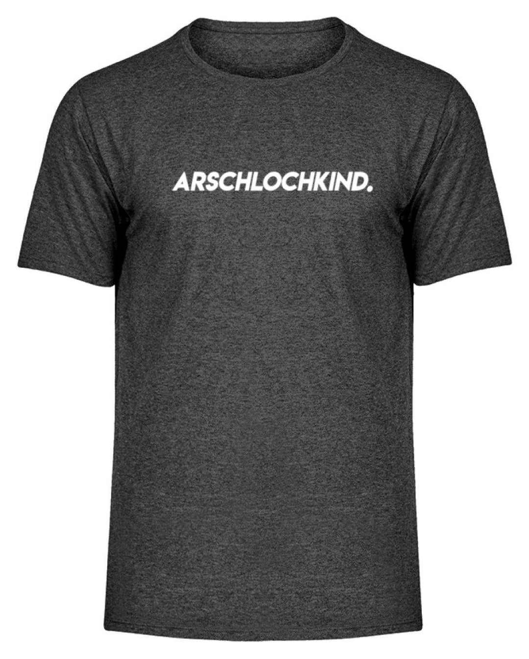 Arschlochkind.  - Herren Melange Shirt - Words on Shirts