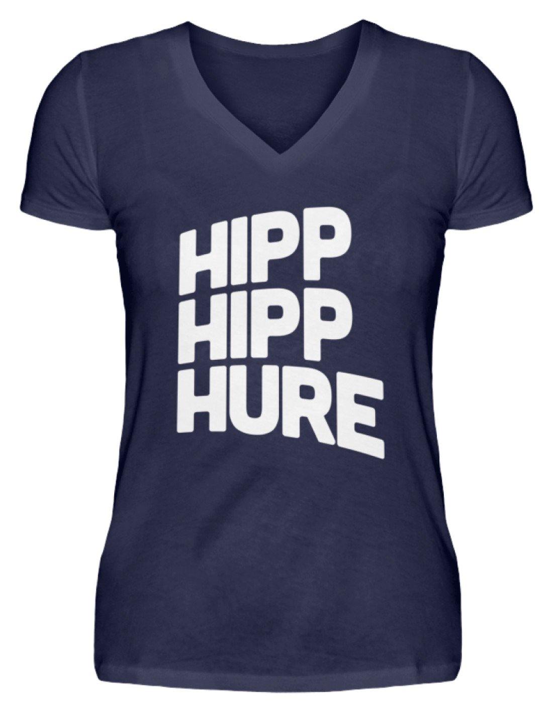 Hipp Hipp Hure- Words on Shirts  - V-Neck Damenshirt