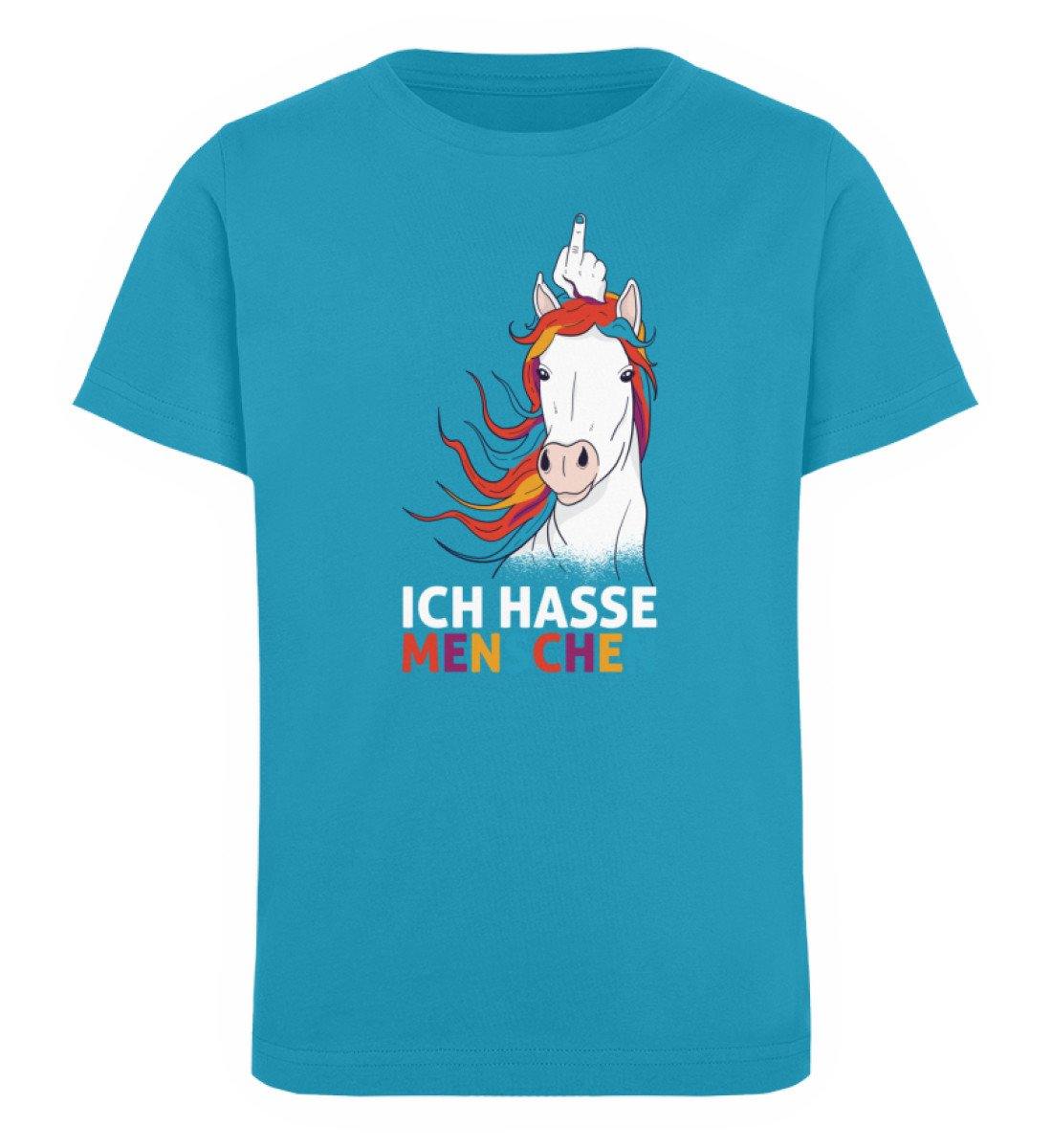Einhorn hasse Menschen Words on Shirts  - Kinder Organic T-Shirt