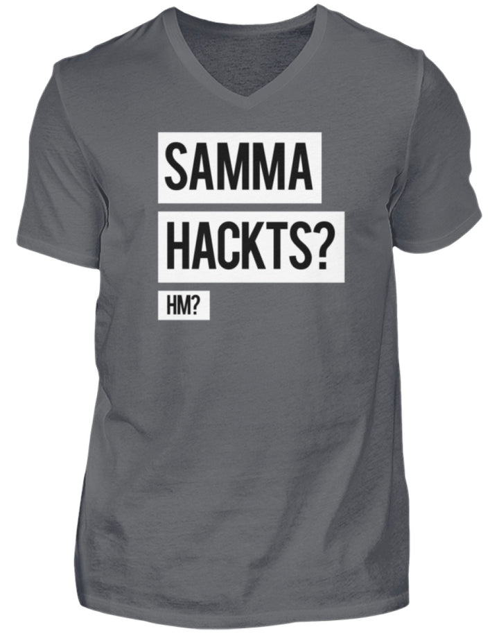 Samma Hackts? Hm?  - Herren V-Neck Shirt - Words on Shirts