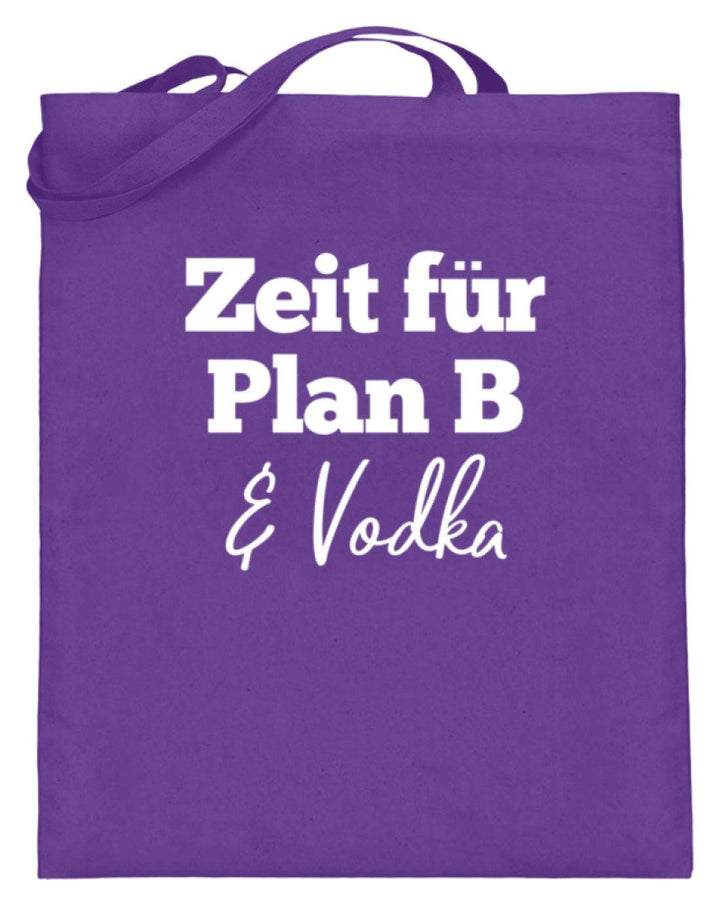 Zeit für Plan B & Vodka  - Jutebeutel (mit langen Henkeln) - Words on Shirts