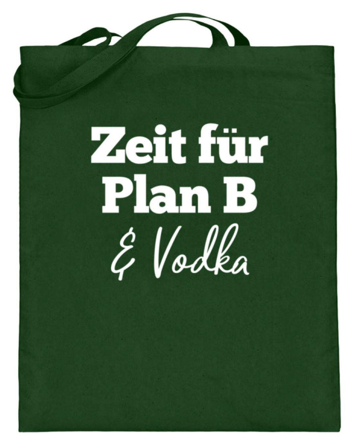 Zeit für Plan B & Vodka  - Jutebeutel (mit langen Henkeln) - Words on Shirts