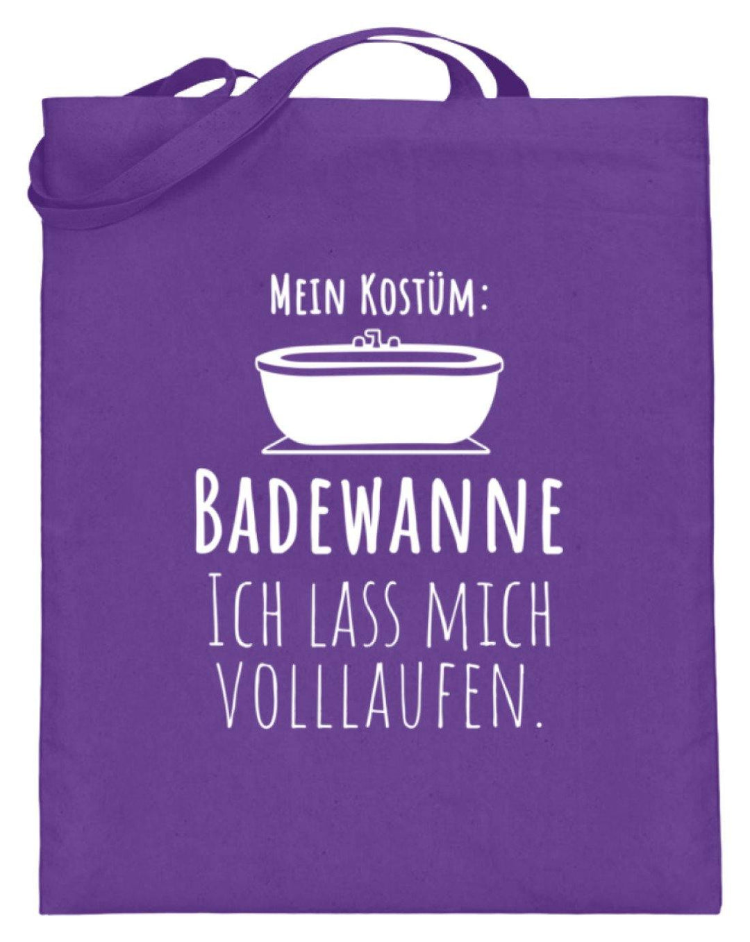 Kostüm Badewanne - Words on Shirts  - Jutebeutel (mit langen Henkeln) - Karneval,  Fasching & Fastnacht - Words on Shirts Sag es mit dem Mittelfinger Shirts Hoodies Sweatshirt Taschen Gymsack Spruch Sprüche Statement