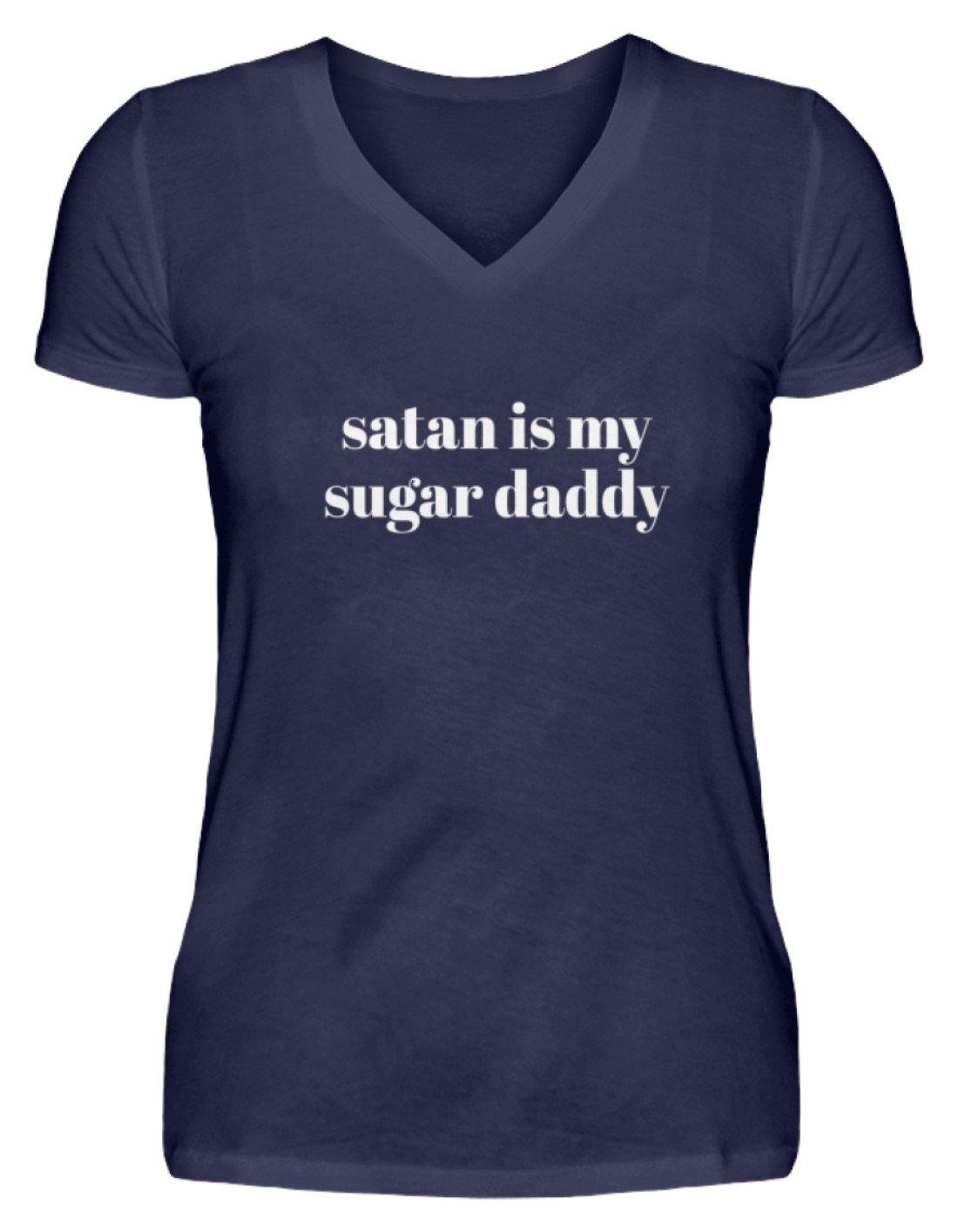 Satan Is My Sugar Daddy  - V-Neck Damenshirt