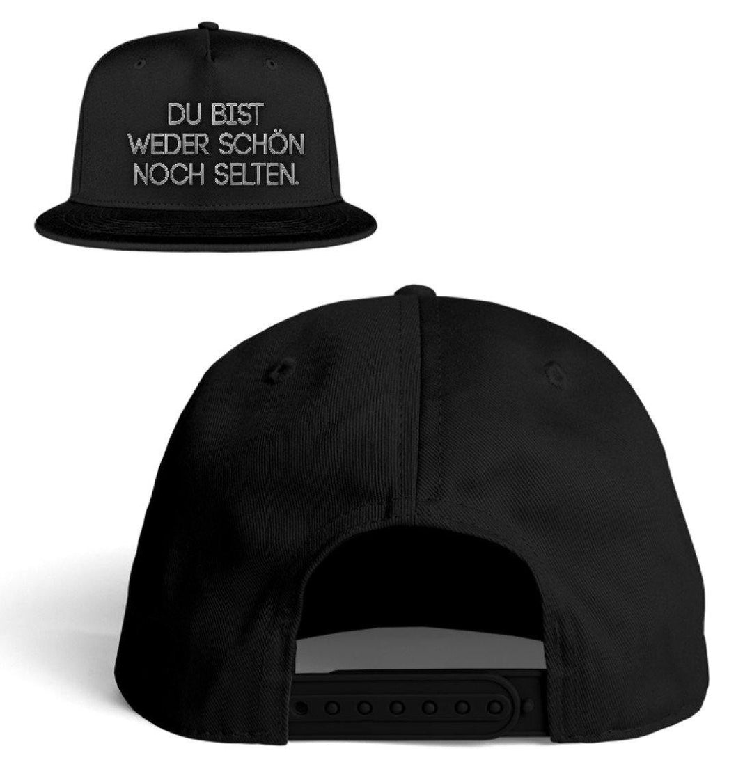 Weder schön noch selten - Snapback  - Kappe - Words on Shirts Sag es mit dem Mittelfinger Shirts Hoodies Sweatshirt Taschen Gymsack Spruch Sprüche Statement