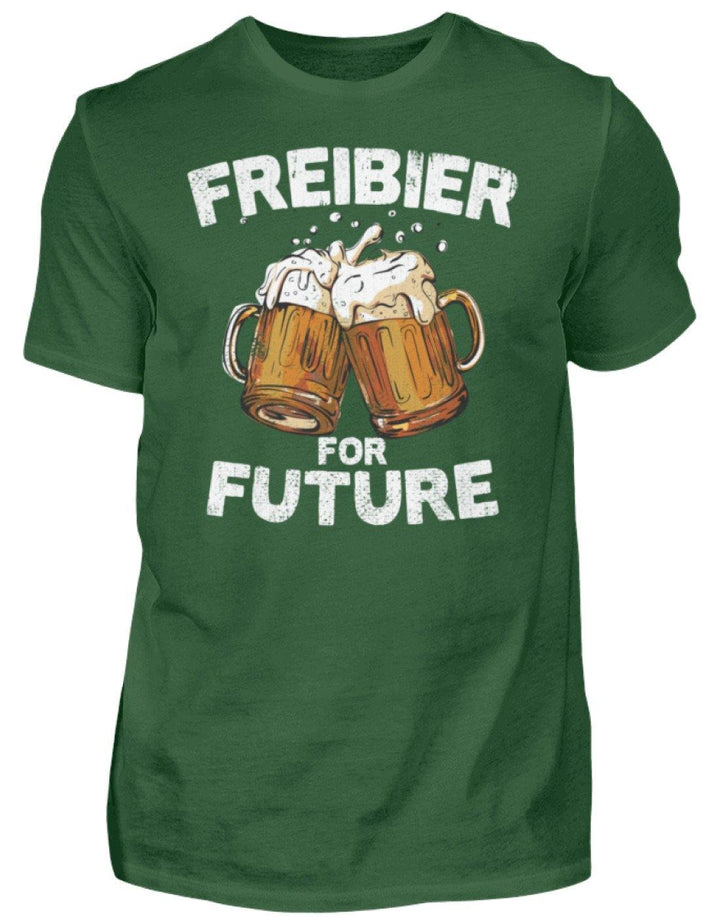 Freibier for Future - Words on Shirts  - Herren Shirt - Words on Shirts Sag es mit dem Mittelfinger Shirts Hoodies Sweatshirt Taschen Gymsack Spruch Sprüche Statement