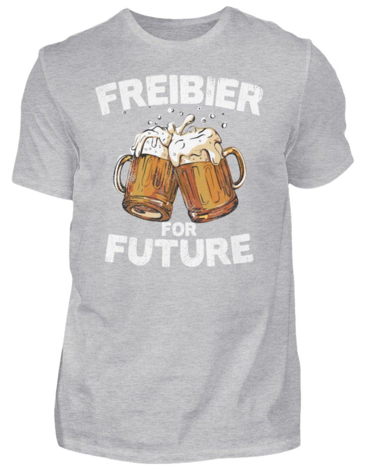 Freibier for Future - Words on Shirts  - Herren Shirt - Words on Shirts Sag es mit dem Mittelfinger Shirts Hoodies Sweatshirt Taschen Gymsack Spruch Sprüche Statement