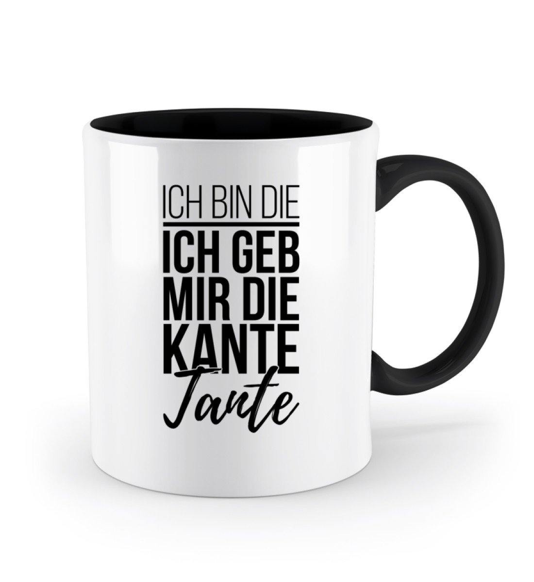 Geb die Kante Tante - Words on Shirts  - Zweifarbige Tasse