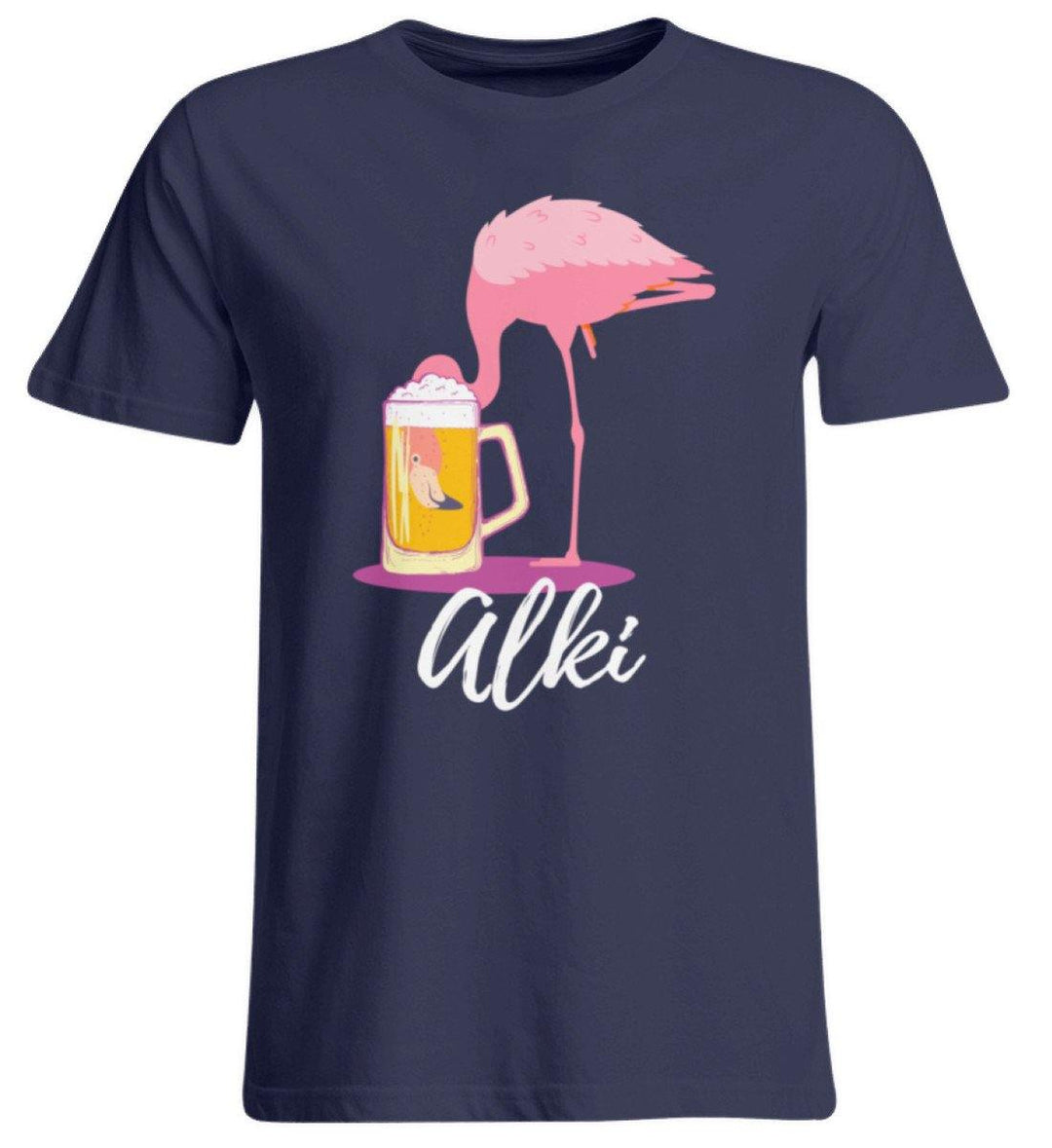 Flamingo Alki - Words on Shirt  - Übergrößenshirt - Words on Shirts Sag es mit dem Mittelfinger Shirts Hoodies Sweatshirt Taschen Gymsack Spruch Sprüche Statement