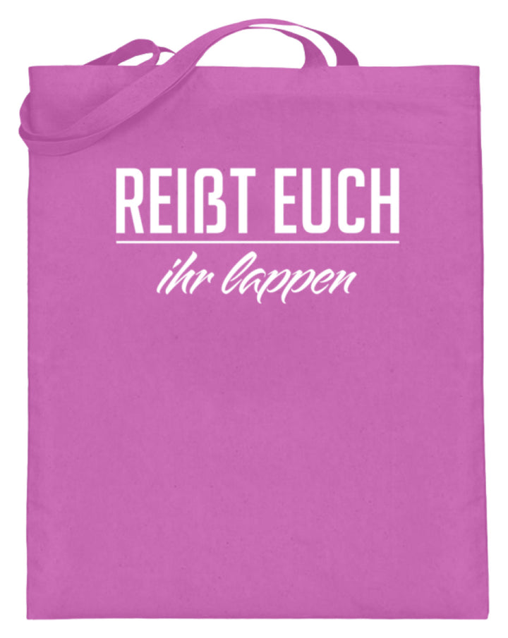 Reißt Euch Ihr Lappen  - Jutebeutel (mit langen Henkeln) - Words on Shirts