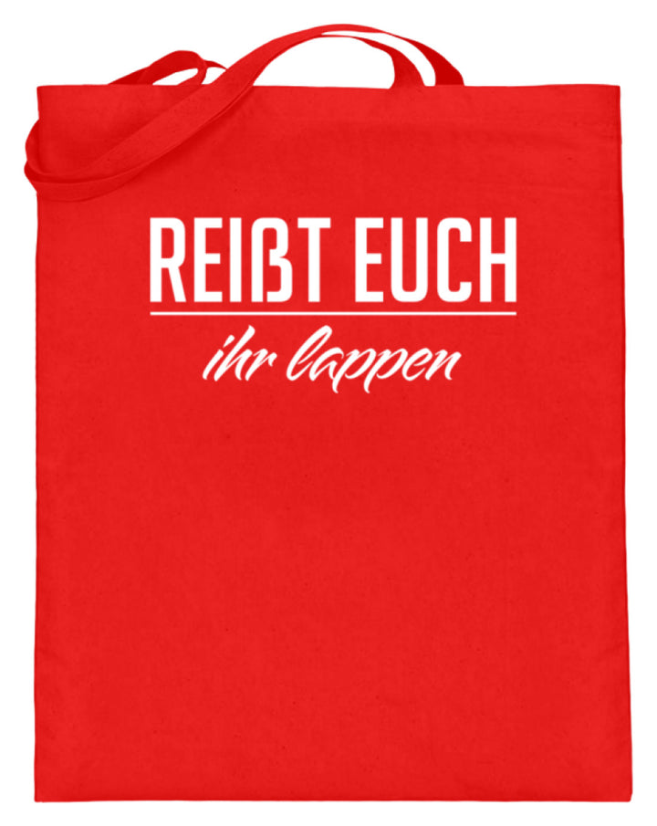 Reißt Euch Ihr Lappen  - Jutebeutel (mit langen Henkeln) - Words on Shirts