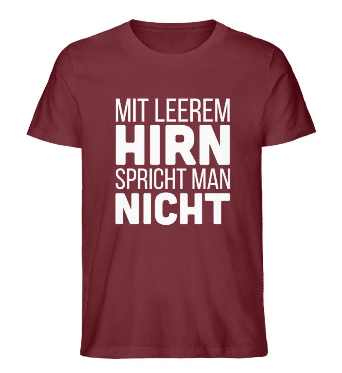 Mit leerem Hirn - Words on Shirts  - Herren Premium Organic Shirt