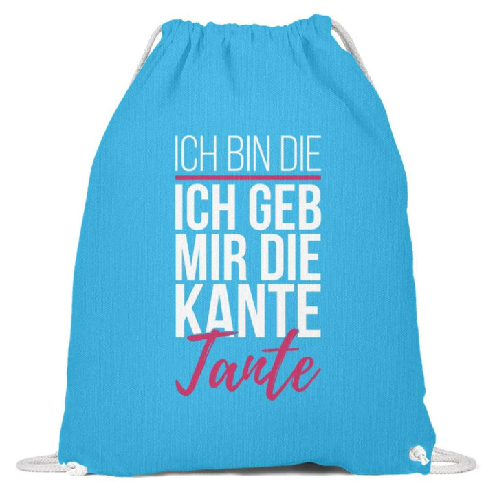 Kante Tante - Words on Shirts  - Baumwoll Gymsac - Words on Shirts Sag es mit dem Mittelfinger Shirts Hoodies Sweatshirt Taschen Gymsack Spruch Sprüche Statement