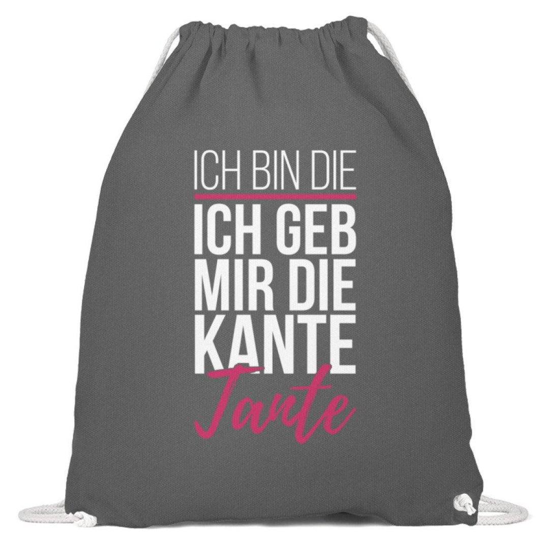 Kante Tante - Words on Shirts  - Baumwoll Gymsac - Words on Shirts Sag es mit dem Mittelfinger Shirts Hoodies Sweatshirt Taschen Gymsack Spruch Sprüche Statement