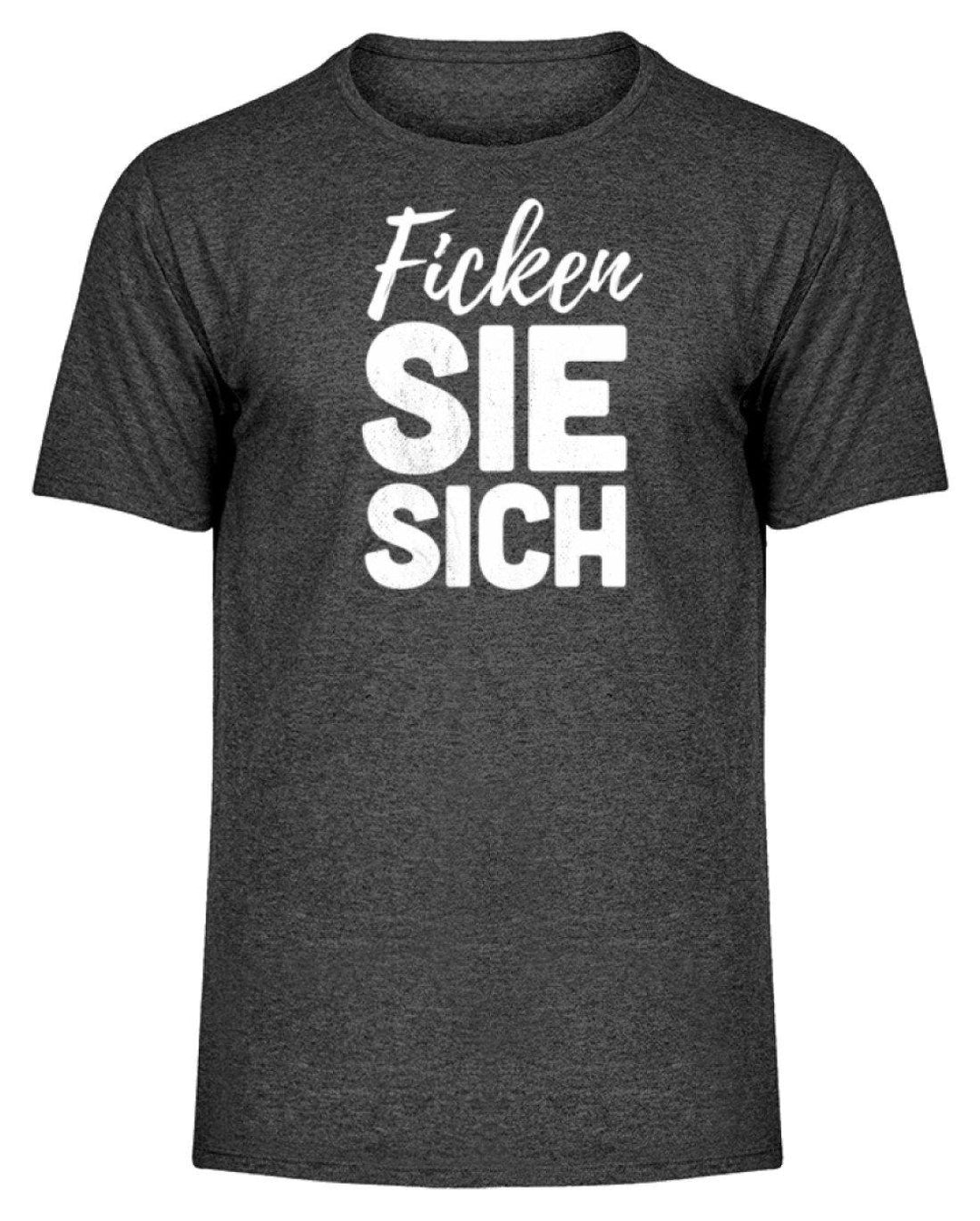 F*cken Sie sich  - Herren Melange Shirt - Words on Shirts