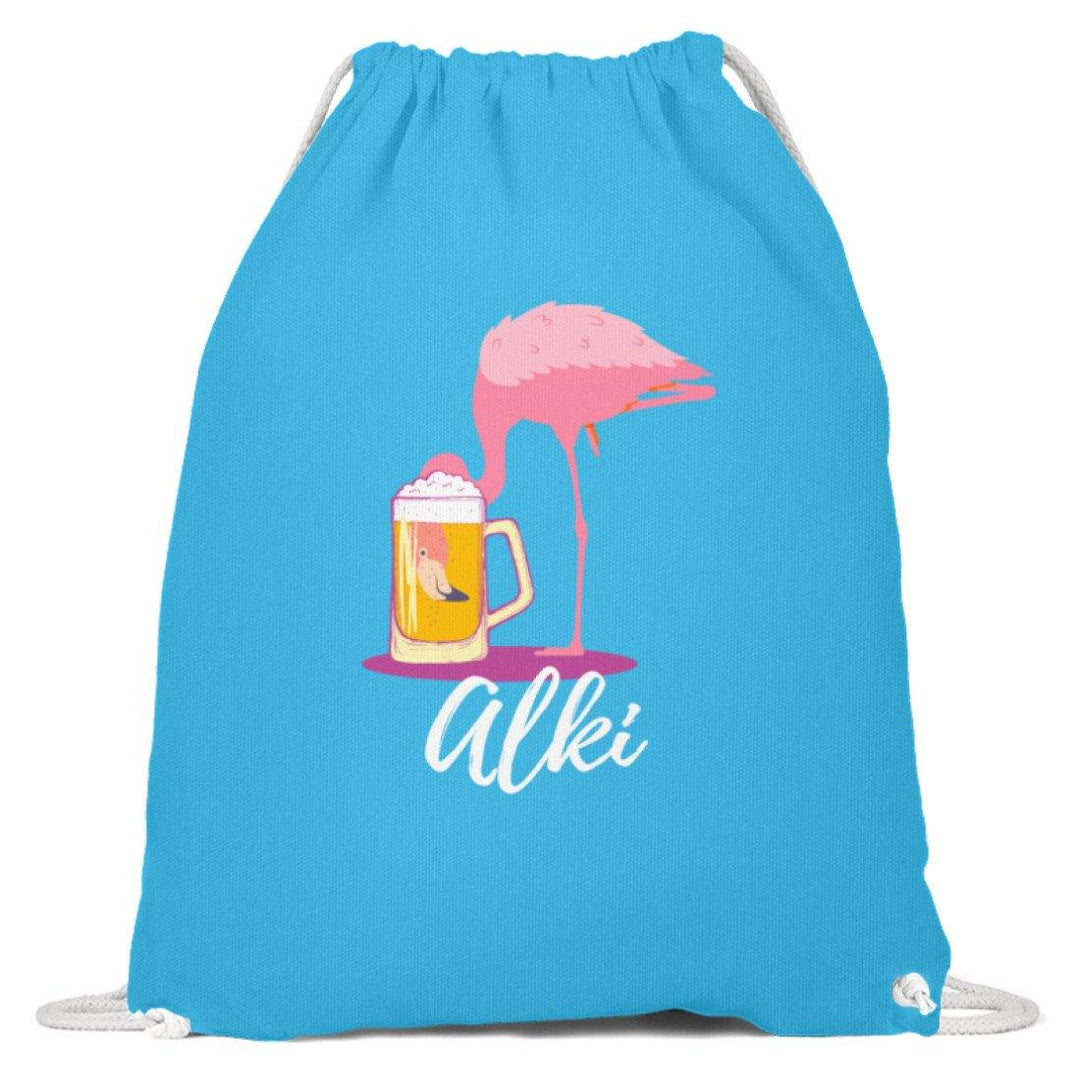 Flamingo Alki - Words on Shirt  - Baumwoll Gymsac - Words on Shirts Sag es mit dem Mittelfinger Shirts Hoodies Sweatshirt Taschen Gymsack Spruch Sprüche Statement