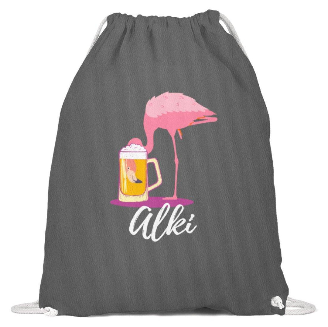 Flamingo Alki - Words on Shirt  - Baumwoll Gymsac - Words on Shirts Sag es mit dem Mittelfinger Shirts Hoodies Sweatshirt Taschen Gymsack Spruch Sprüche Statement