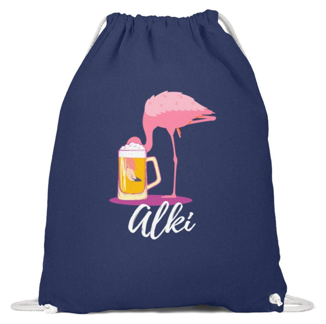 Flamingo Alki - Words on Shirt  - Baumwoll Gymsac - Words on Shirts Sag es mit dem Mittelfinger Shirts Hoodies Sweatshirt Taschen Gymsack Spruch Sprüche Statement